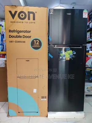 Von 334L Non-Frost Dark Inox Fridge