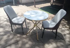 Dining Table with 2 Cushion Chairs Set