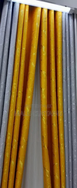 Mustard Gold Grey Marble Shimmer Curtains