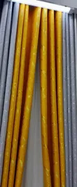 Mustard Gold Grey Marble Shimmer Curtains - 1