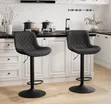 Adjustable, Rotating Black Barstools - 1
