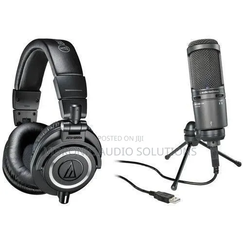 Audio-Technica Recording Kit with ATH-M50x Headphones - 1