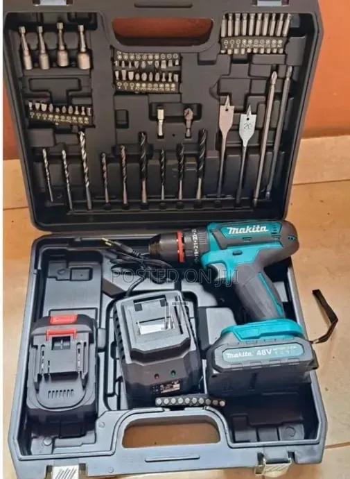 Makita 88V Cordless Drill and Accessory Set - 1