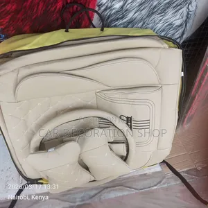 Brand New Beige Synthetic Seat Cover with Diamond Stitching