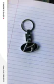 Hyundai Durable Metal Key Holder yenye Polished Silver Coating - 2