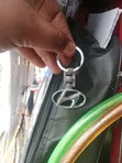 Polished Metal Alloy Hyundai Stylized Key Chain - 1