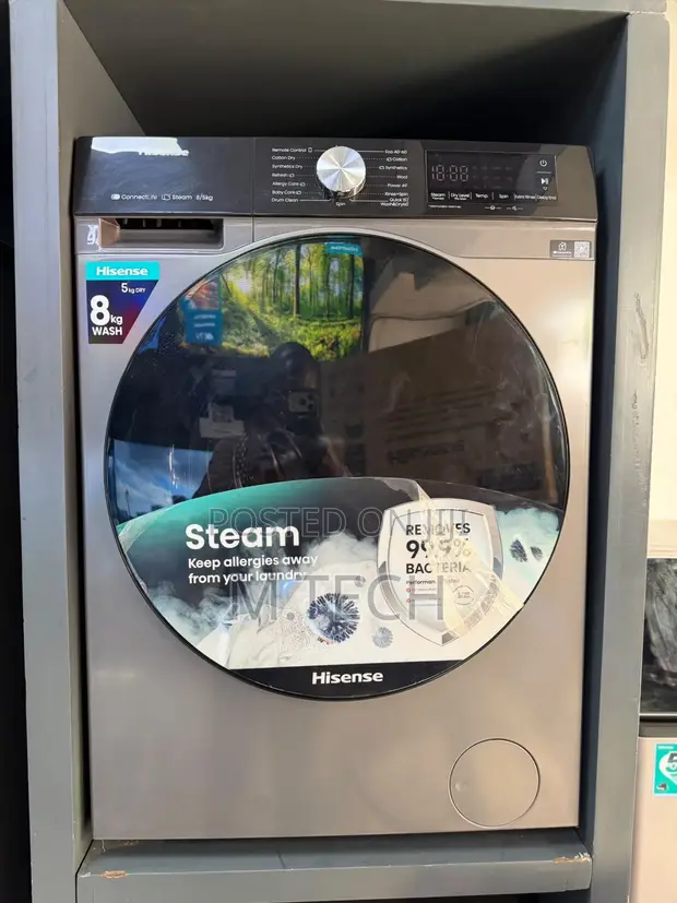 Hisense 8kg Washing Machine with Steam Technology - 1