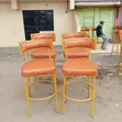 Viti vya Brown High Causus na Fremu ya Dhahabu - 1