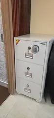 3-Drawer Fireproof Safe Cabinet with Digital & Key Lock - 2