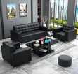 Seti ya Sofa ya Ofisi ya Mtendaji ya Viti 5 (3+1+1) - Nyeusi - 1