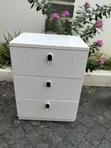 White Side Drawers - 3 Drawers - 2