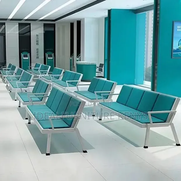 Modern 3 Seater Office Waiting Bench - 1