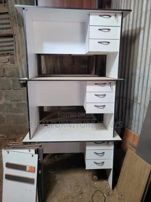 White and Black Office Desk