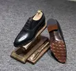 John Foster Classic Black Leather Oxford Dress Shoes - 2
