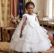 Kanzu ya Maua ya Whispering Willow Tulle (Miaka 3-10) - 2