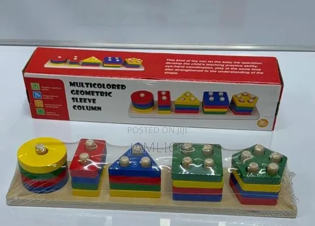 Multicoloured Geometric Stacking Toy - 1