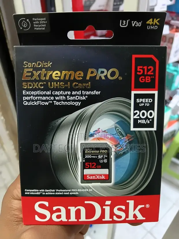 SanDisk Extreme PRO 512GB SDXC UHS-I Memory Card - 1