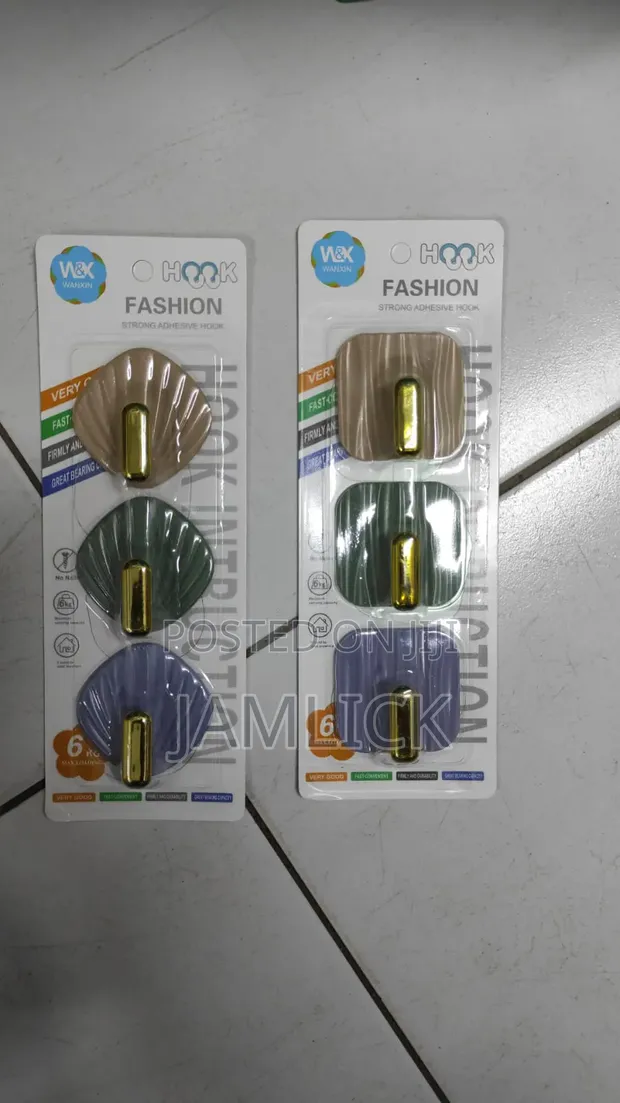 3pcs Shell Shape Wall Hooks - Mpya Kabisa - 1