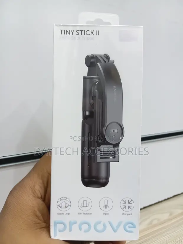 Proove Tiny Stick II Selfie Stick Tripod 630mm Nyeusi - 1