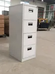 4-Drawer Metal Filing Cabinet - Light Grey - 1