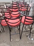 Viti vya Juu vya Meza / Viti vya Bar (Nyekundu) - 2