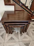 Mahogany Nest of 3 Stools - 1
