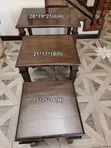 Mahogany Nest of 3 Stools - 2