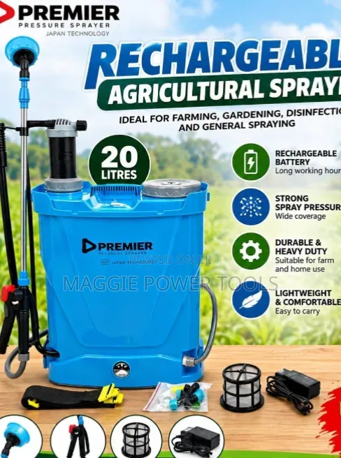 Premia Corded/Cordless Knapsack Sprayer (20L) ya Heavy Duty - 1