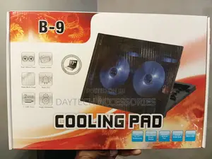 B-9 Dual Fan Cooling Pad - Nyeusi