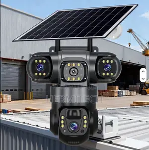 Kamera ya CCTV ya 4G ya Solar yenye Lensi Tatu