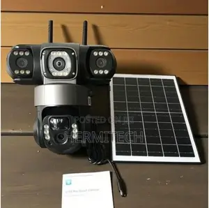 Kamera ya CCTV ya Solar ya 4G yenye Lens Tatu