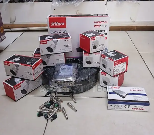 Complete Dahua 8CH CCTV Security System with 8 Cameras - 1