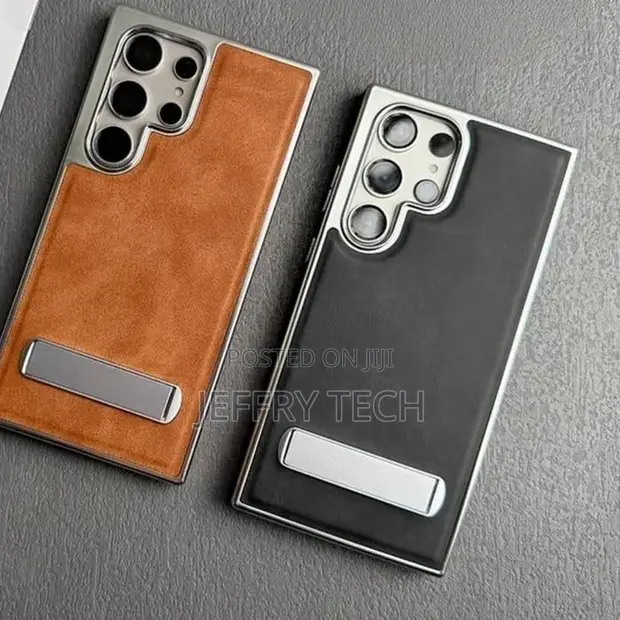 Premium Leather Kickstand Case for Samsung Galaxy S25 Ultra/S26 Ultra - 1
