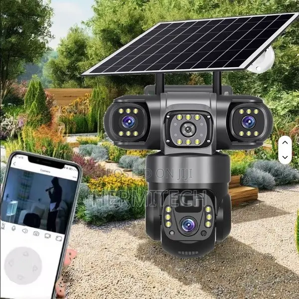 CCTV ya Solar ya 4G lenzi tatu na Udhibiti wa Pan Tilt - 1