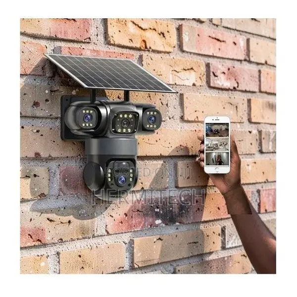 CCTV ya Solar ya 4G yenye Lensi Tatu na Arifa za Simu - 1