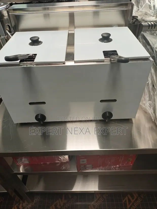 Double Gas Cooker with Fryer - 1