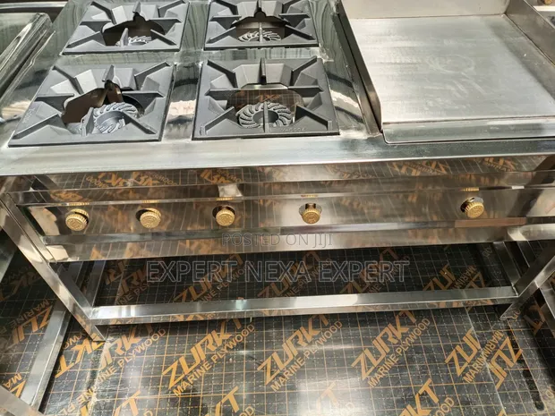 Combined 4 Burner + Hotplate Cooker - 1