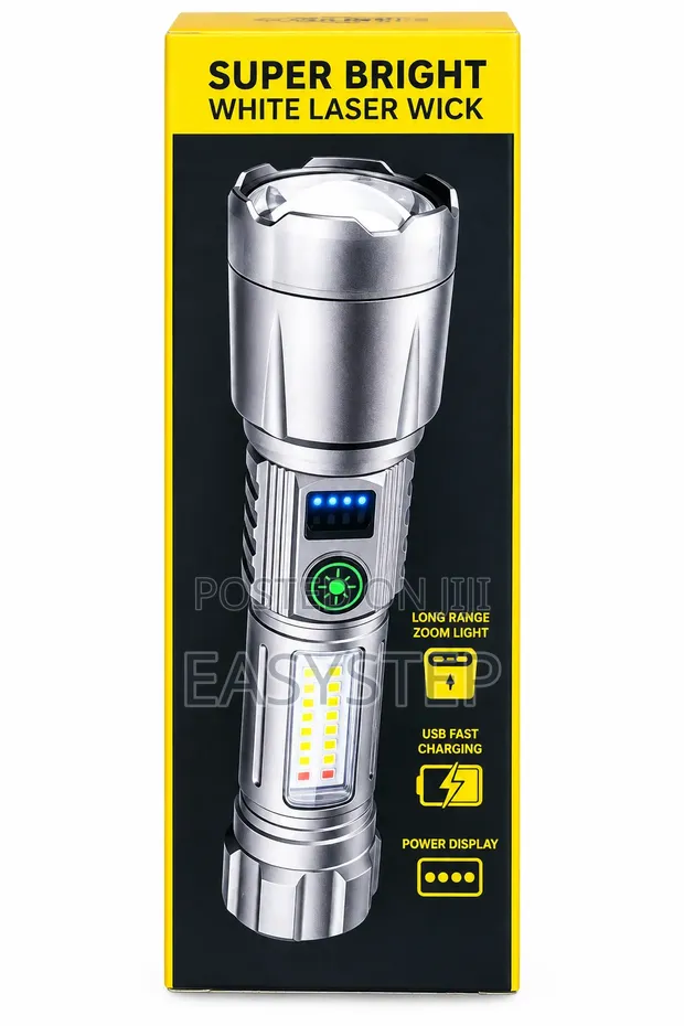 Rechargeable LED Flashlight with Zoom - 1