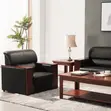 Sofa ya Ofisi ya Mahogany ya Viti 5 - 4