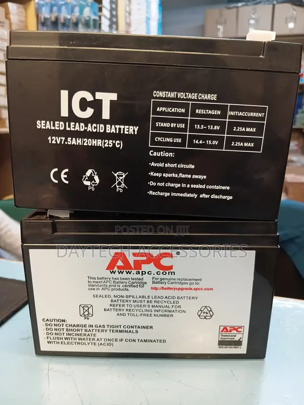 APC 12V 7.2Ah UPS Battery - Black - 1