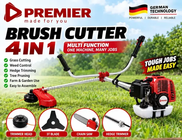 Premier Hedge Trimmer & Brush Cutter - 2-Stroke Petrol - 1