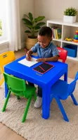 Kids Study/Dining Table with 4 Chairs - 1
