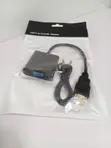 Kebo ya Adapta ya HDMI kwenda VGA - Nyeusi - 1