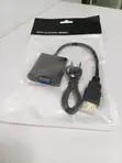 Kebo ya Adapta ya HDMI kwenda VGA - Nyeusi - 2