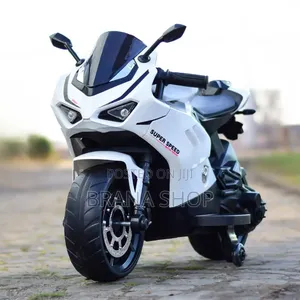 Kids Electric Ride-on Sports Motorbike - Nyeupe