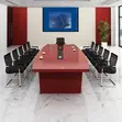 3.5m Mahogany Conference Meeting Table - 1