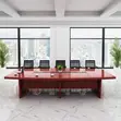 3.5m Mahogany Conference Meeting Table - 2