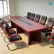 3.5m Mahogany Conference Meeting Table - 5