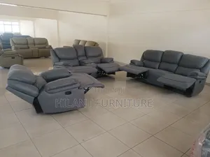 Royal Comfort Sofa Set ya Vitambaa ya Recliner 3+2+1