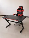 Gaming Desk and Chair Set - Black/Red - 1